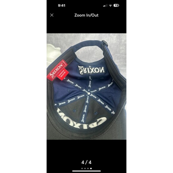 Srixon navy and white contrast embroidered stitching golf hat new osfm - Picture 4 of 4